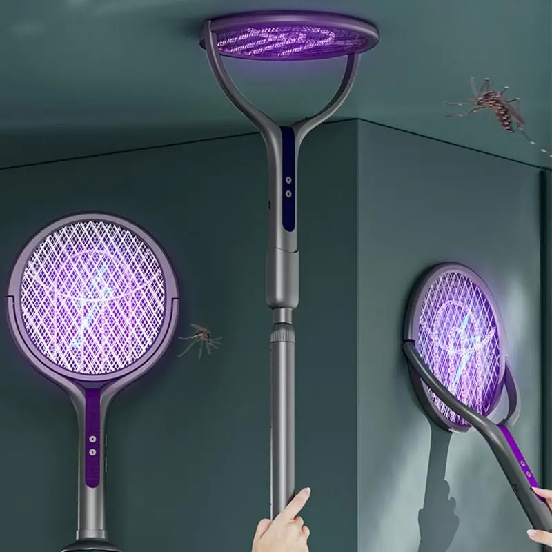 Head Racket Boom - Raquette anti-insectes à tête rotative, tapette